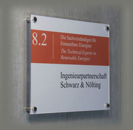 Firmenschild Kunststoff - Acrylglasschilder